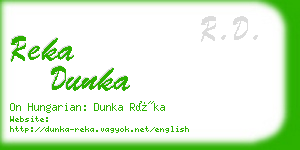 reka dunka business card